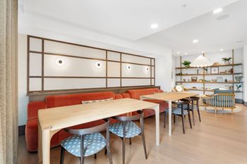 The Clubroom, a reservable community amenity at Lilia Apartments in Lilydale, MN 55118